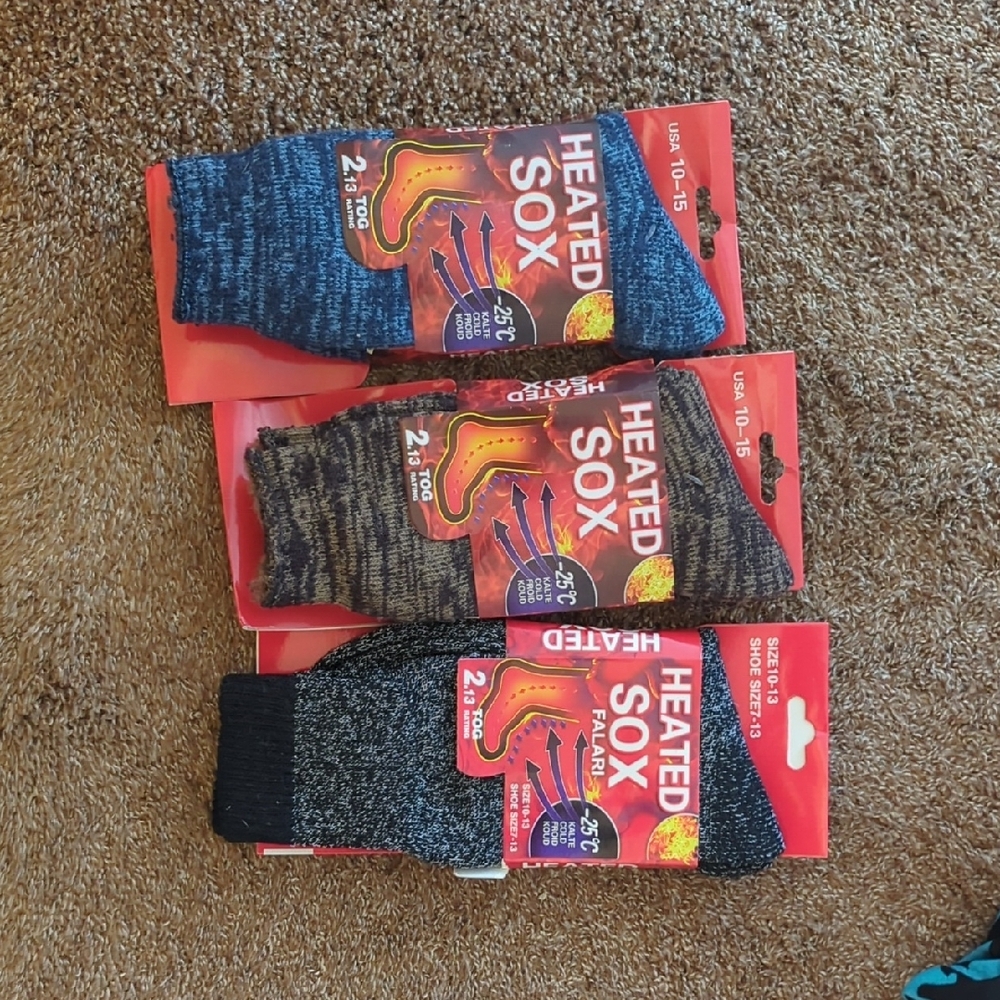 Men's Thermal Socks - Blue, Black, Gray